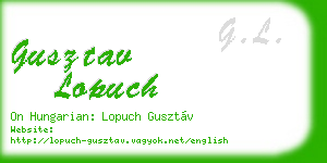 gusztav lopuch business card